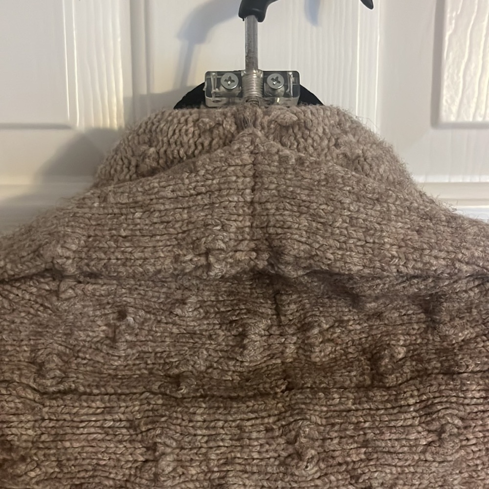 Vince Tuck Stitch Cardigan Heather Khaki Tan - Picture 5 of 8